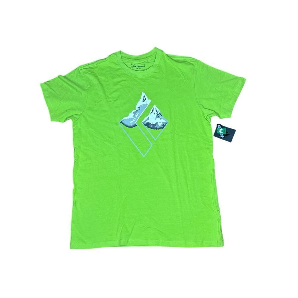 NWT Black Diamond Men’s Medium T-Shirt Neon Green Organic Cotton